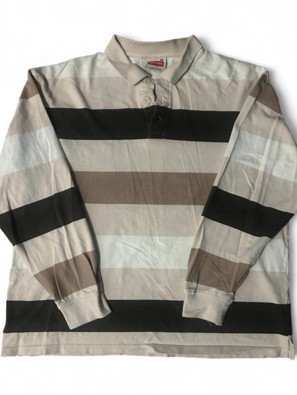 Long Sleeve Striped Polo Shirt - Eddie Domani